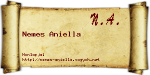 Nemes Aniella névjegykártya